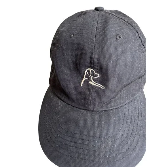 Rhoback Crave Performance Golf Cap Black Poly White Stitch Logo Adult Strapback - Picture 2 of 9